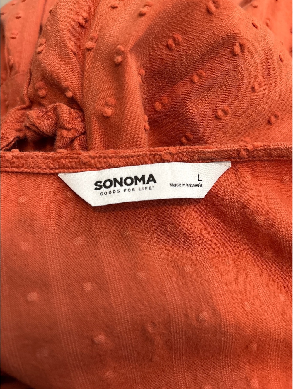 Sonoma Burnt Orange Dress w/ Pockets, Women’s L - Picture 3 of 4